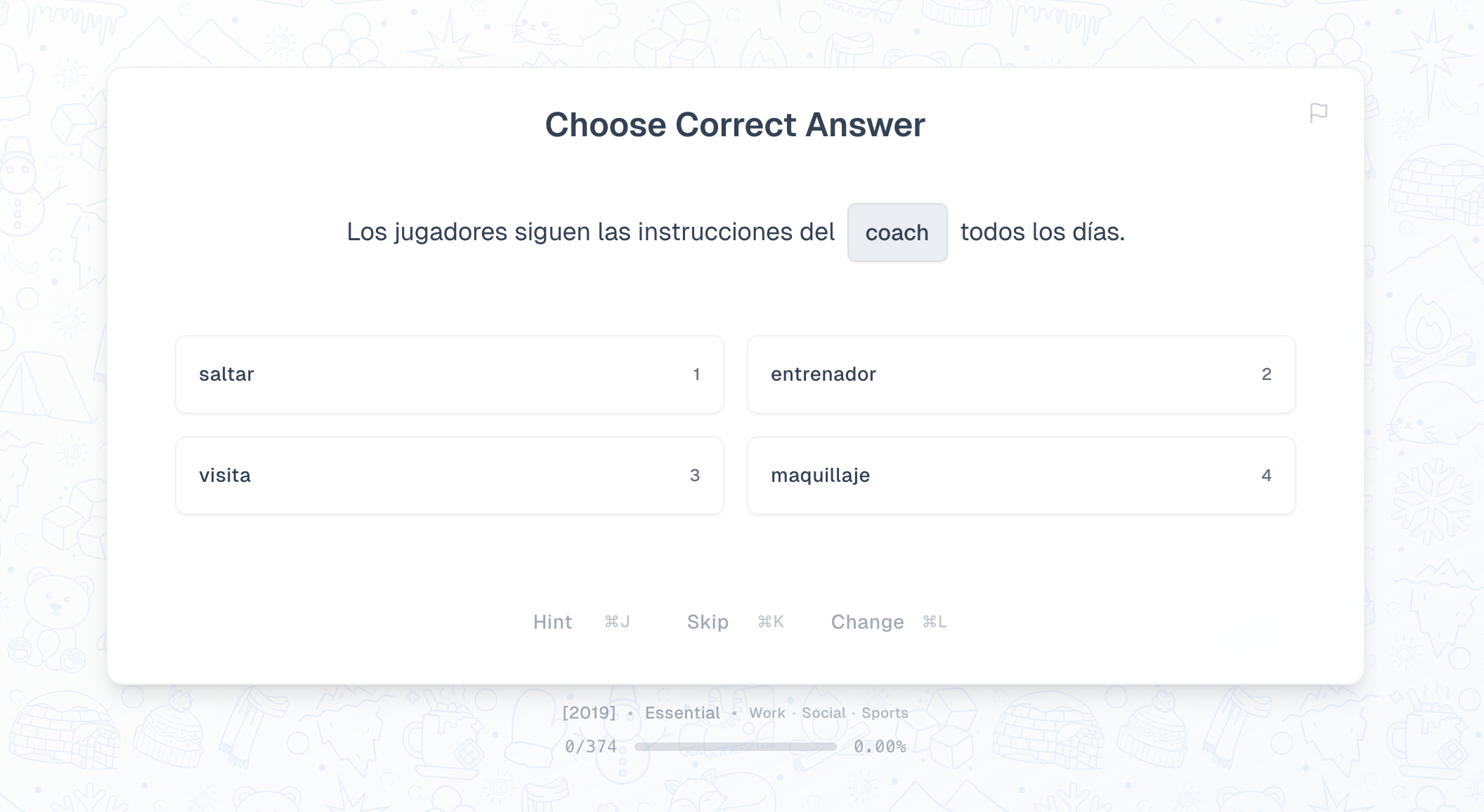 LanguageEverest multiple choice practice